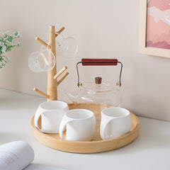 Bamboo Cup Holder Tree Branch Shape Hanging Cup Holder
