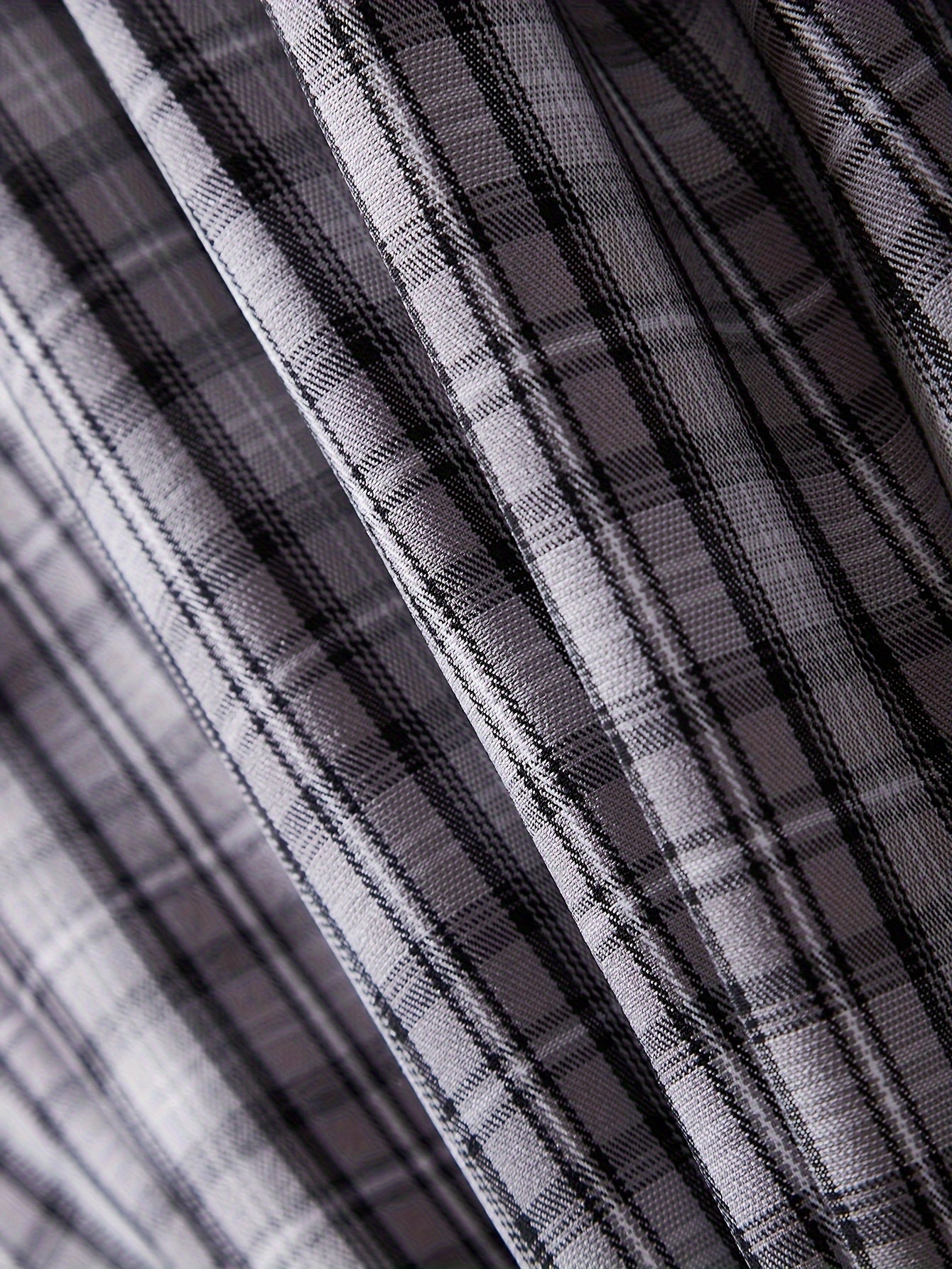  Plaid Print Long Sleeve Lapel Collar Blazer