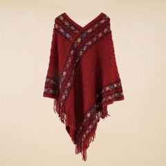 Bohemian Tassel Shawl Vintage Jacquard Warm Wrap Classic Cashmere