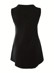  Casual Dress Women's Plus Solid Cut Out V Neck Dress