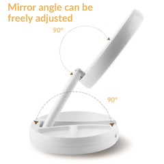 USB Dual Purpose Double Sided Mirror LED Makeup Mirror Portable Makeup Mirror