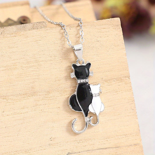 Kitten Cat Pendant Necklace For Women Girls