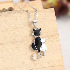 Kitten Cat Pendant Necklace For Women Girls