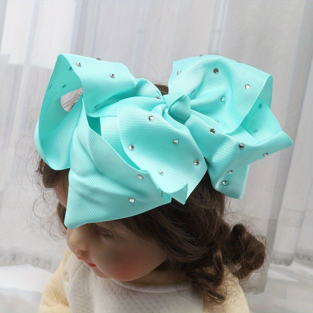 Girls Large Bow Rhinestone Hairpin Princess Hair Accessories