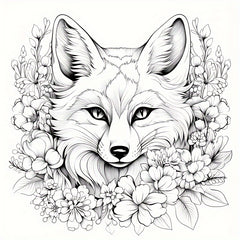 Animal & Floral Coloring Book: Art Therapy Paint by Number Kit