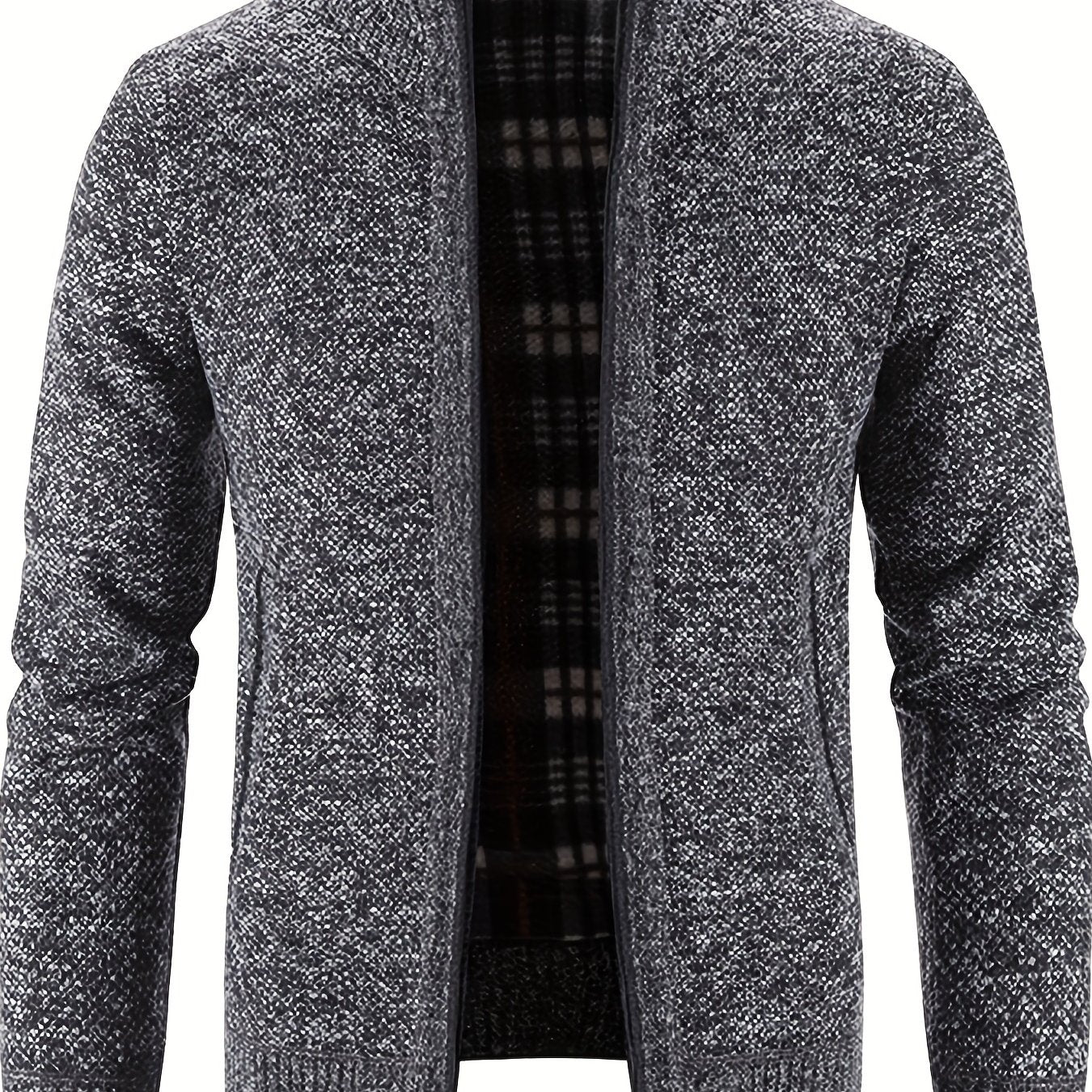 Men's Fleece Jacket Casual Comfortable Zip Up Cardigan