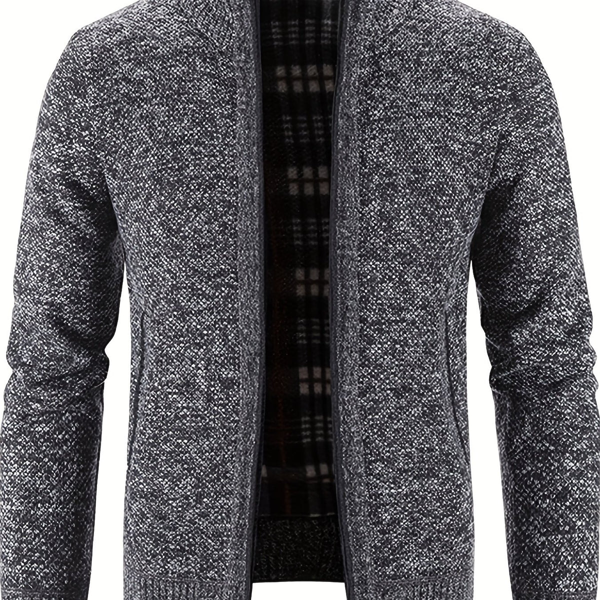 Men's Fleece Jacket Casual Comfortable Zip Up Cardigan