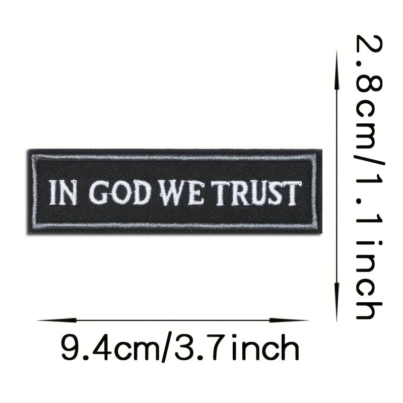 In God We Trust Embroidered Patch Outdoor Decoration