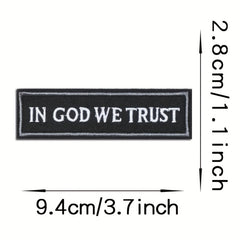 In God We Trust Embroidered Patch Outdoor Decoration