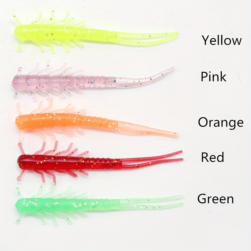 10pcs Worm Fishing Lures for Freshwater & Saltwater Fishing