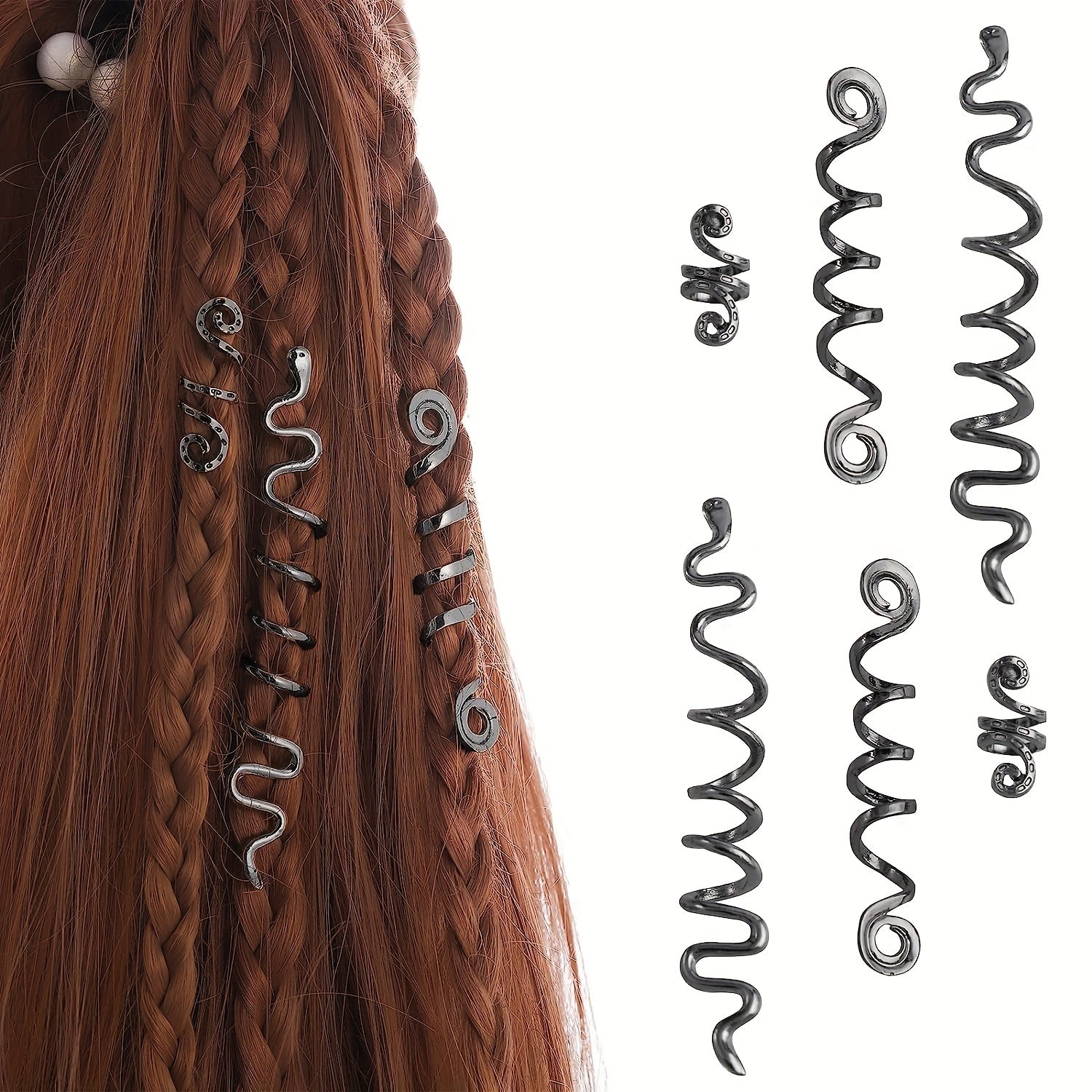 3pcs Golden Braid Snake Hair Accessories Girls Dress Up Props