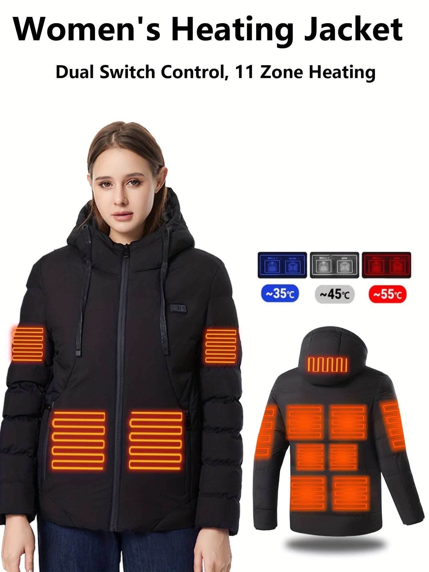 Women's Heated Jacket for Outdoor Activities