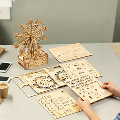 Ferris Wheel Musical Box Puzzle Wooden Jigsaw 183pcs