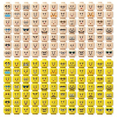 56pcs Emotion Building Block Toys Human Head Block Puzzle