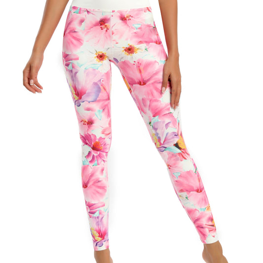 Personality Flower Print High Waist Butt Lifting Leggings