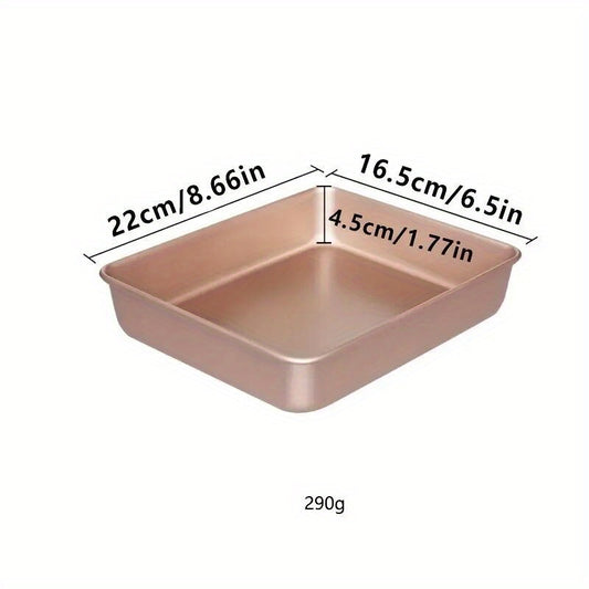 Rectangular Baking Pan Carbon Steel Cake Pizza Pan Golden Baking Pan