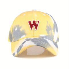 Mature Knitting Chinese Style Tie Dye Baseball Cap for Sunshade Workouts
