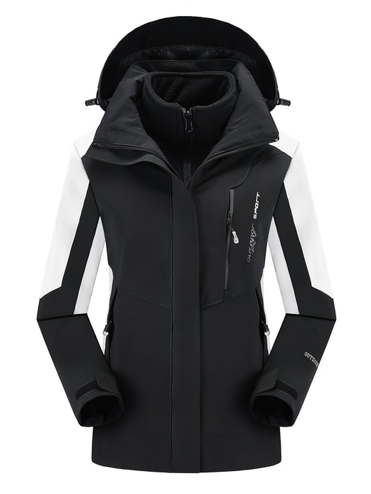 Women's 3 in 1 Outdoor Jacket Set - Windproof & Warm