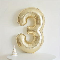 101 6 Cm Golden Number Aluminum Film Balloon Set for Children's Birthday Party