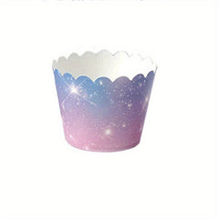 50pcs Starry Sky Cupcake Liners Heat Resistant