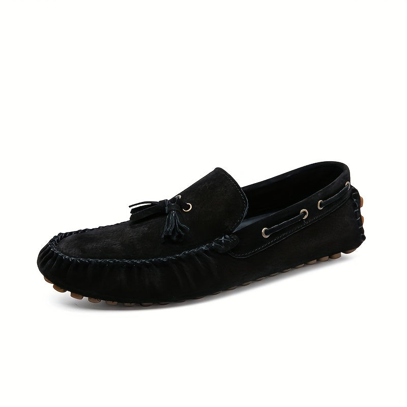 Women's Rubber Sole Slip On Loafers Comfortable Round Toe Non Slip Shoes