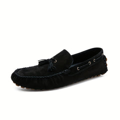 Women's Rubber Sole Slip On Loafers Comfortable Round Toe Non Slip Shoes