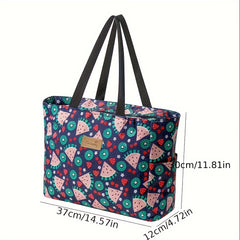 Large Capacity Insulated Lunch Bag Durable Oxford Fabric Portable Cooler Tote