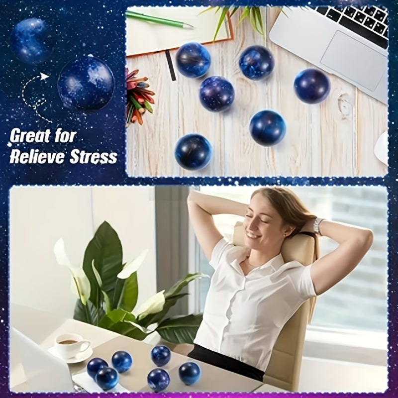 Galaxy Stress Balls for Kids Space Themed TPR Sensory Toys