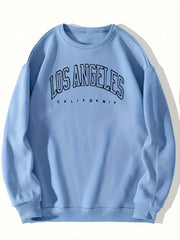 Los Angeles Preppy Sweatshirt Long Sleeve Casual Crew Neck Fall Winter Clothing