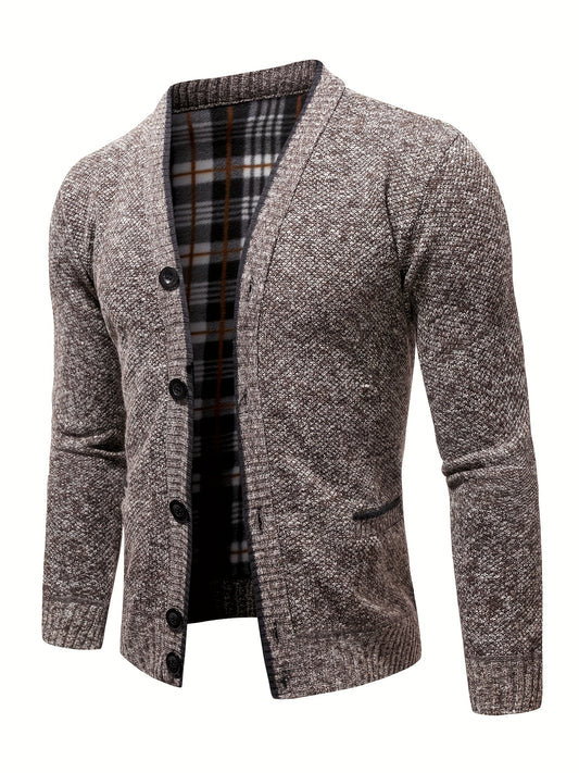 Men's Lightweight V Neck Cardigan Sweater with Pockets