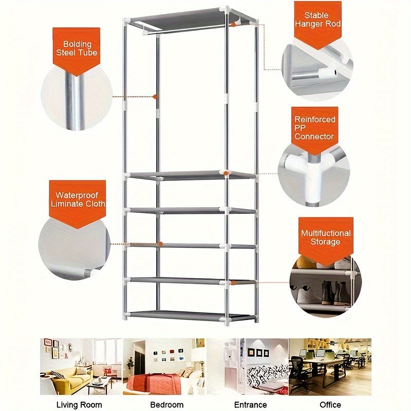 Modern Floor to Ceiling Coat Rack for Indoor Storage & Drying