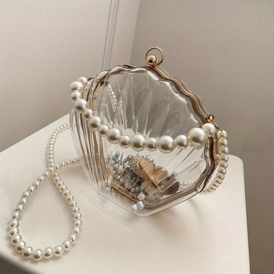 Clear Acrylic Shell Shaped Bag Crossbody Purse