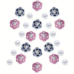 26pcs Flower & Pearl Shoe Charms For Clogs Garden Shoes DIY Accessories