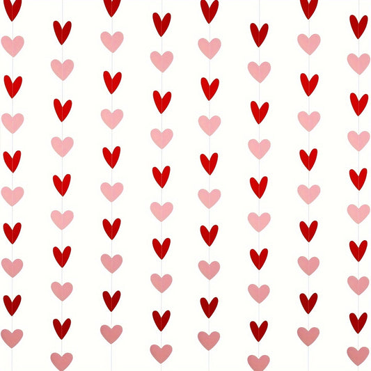 Heart Banner Hanging Garland Wedding Wall Decor Love Flower