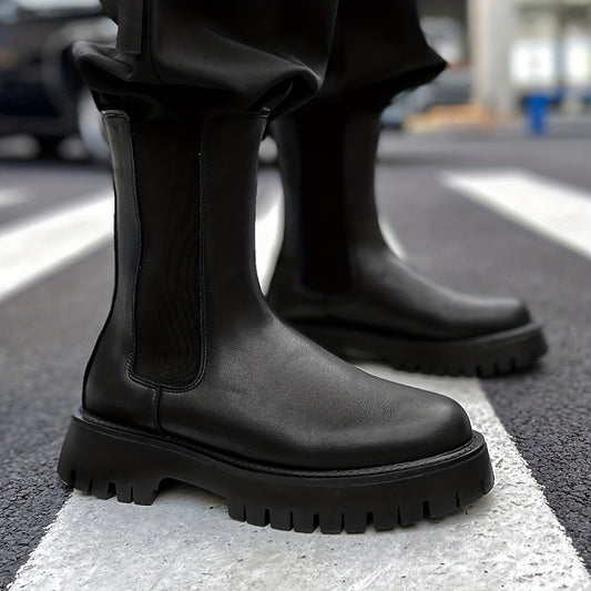 Men's Platform Chelsea Boots Casual Walking Shoes