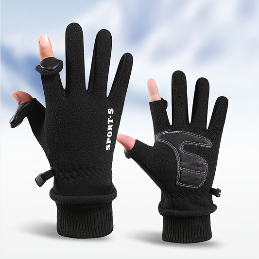 Men's Winter Cycling Gloves Touch Screen Waterproof Windproof Sports Gloves