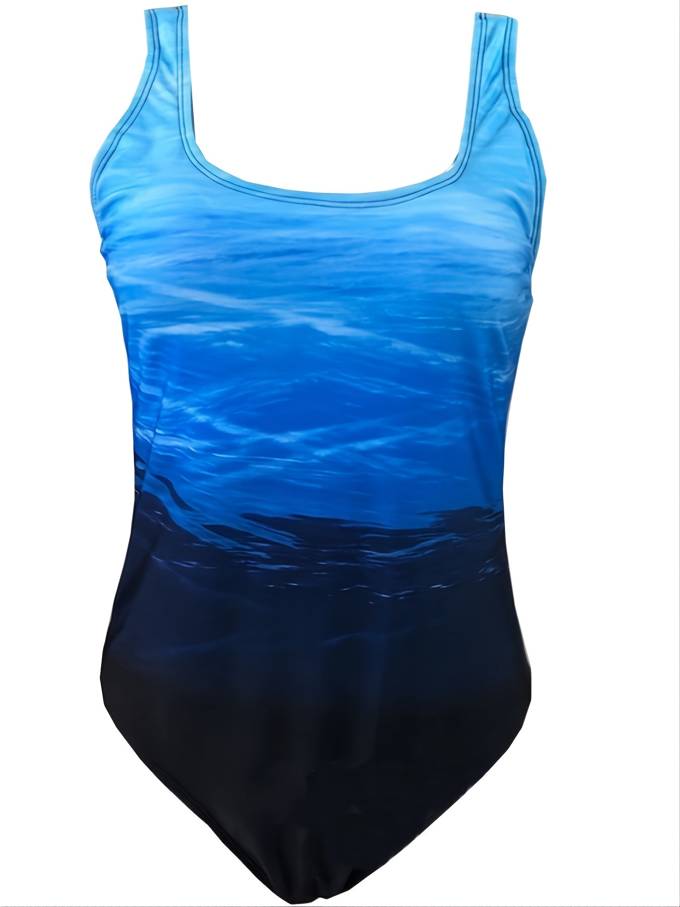 Women's Ombre Striped One Piece Swimsuit High Stretch Beachwear