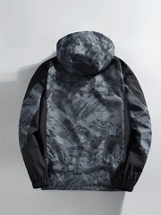 Lightweight Camo Hooded Windbreaker Jacket for Men