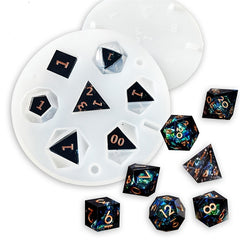Silicone Dice Making Mold Alphanumeric Resin Dice Molds DIY Mold Kit