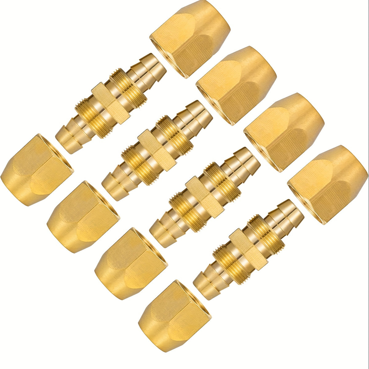 Solid Brass Air Hose Splicer 1/4" 3/8" ID Hose Repair Fitting
