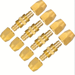 Solid Brass Air Hose Splicer 1/4" 3/8" ID Hose Repair Fitting