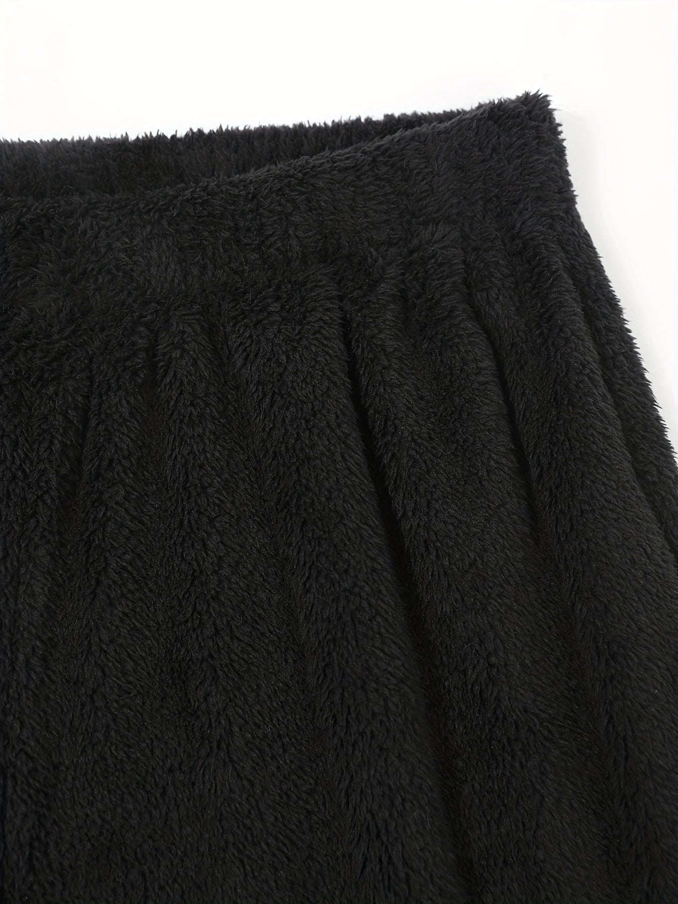  Fuzzy Fleece High Rise Straight Leg Pants
