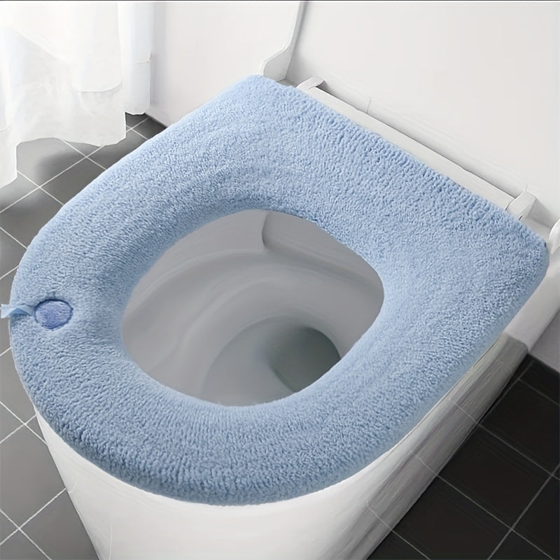 Winter Plush Toilet Seat Cushion - Detachable & Reusable Ring Cushion