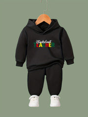2pcs Colorful TEACHER Letter Hoodies Pants Set Spring Fall Sports Gift