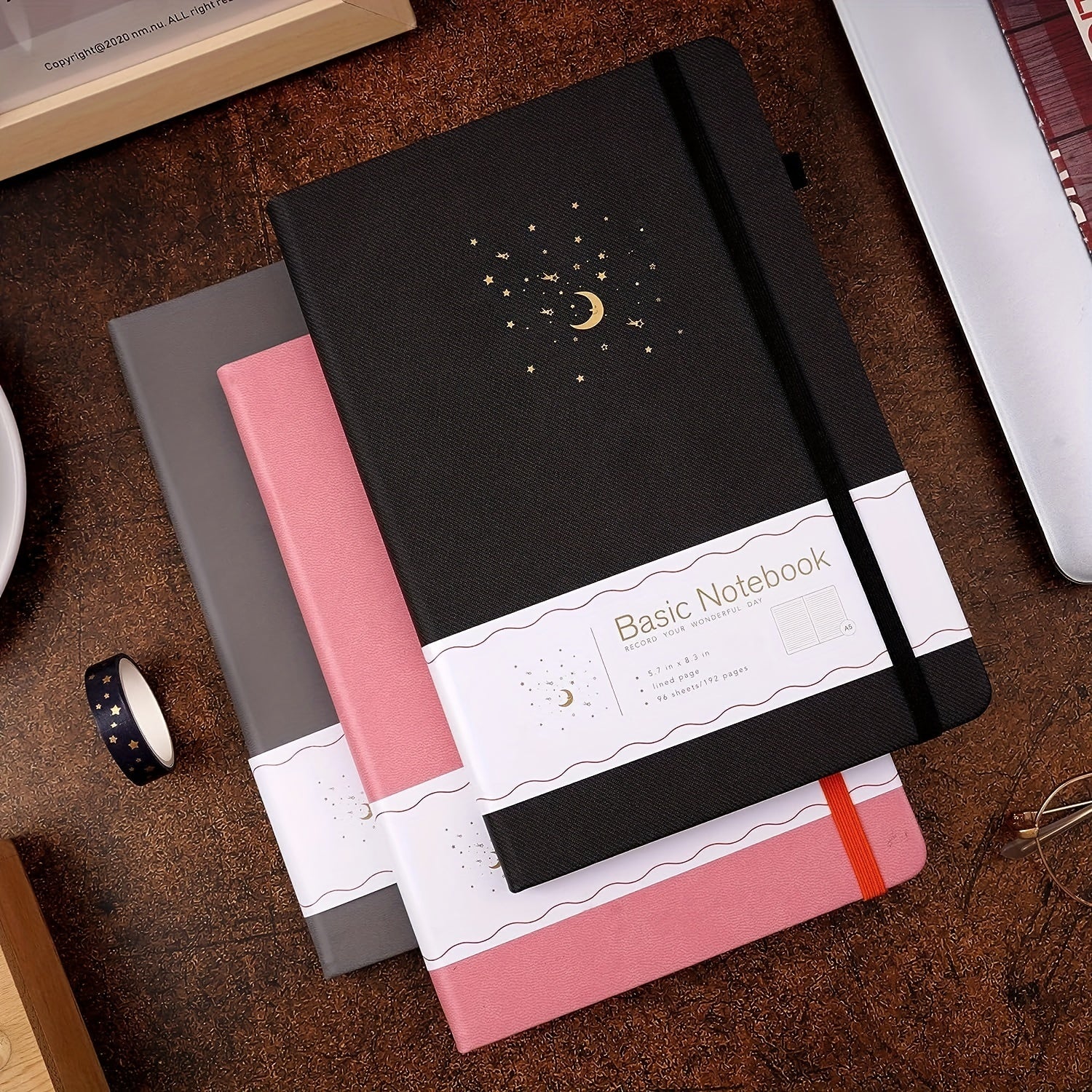 Diary Notebook 196 Pages Hardcover Notebook Diary With Pen Ring
