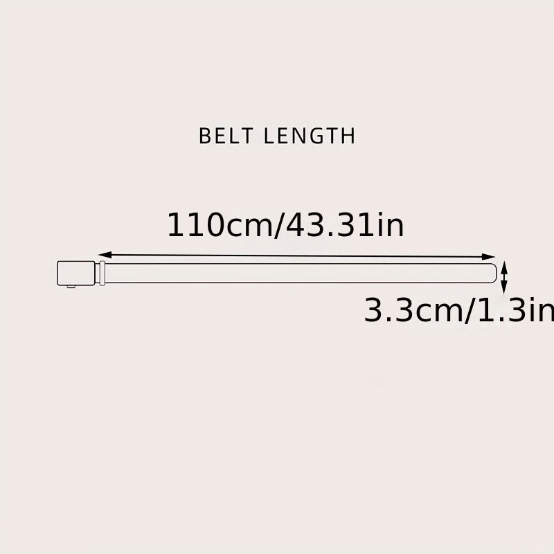 Men's Smooth Buckle Pant Belt