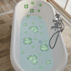 6Pcs Anti Slip Bathtub Stickers Four Leaf Clover Pattern