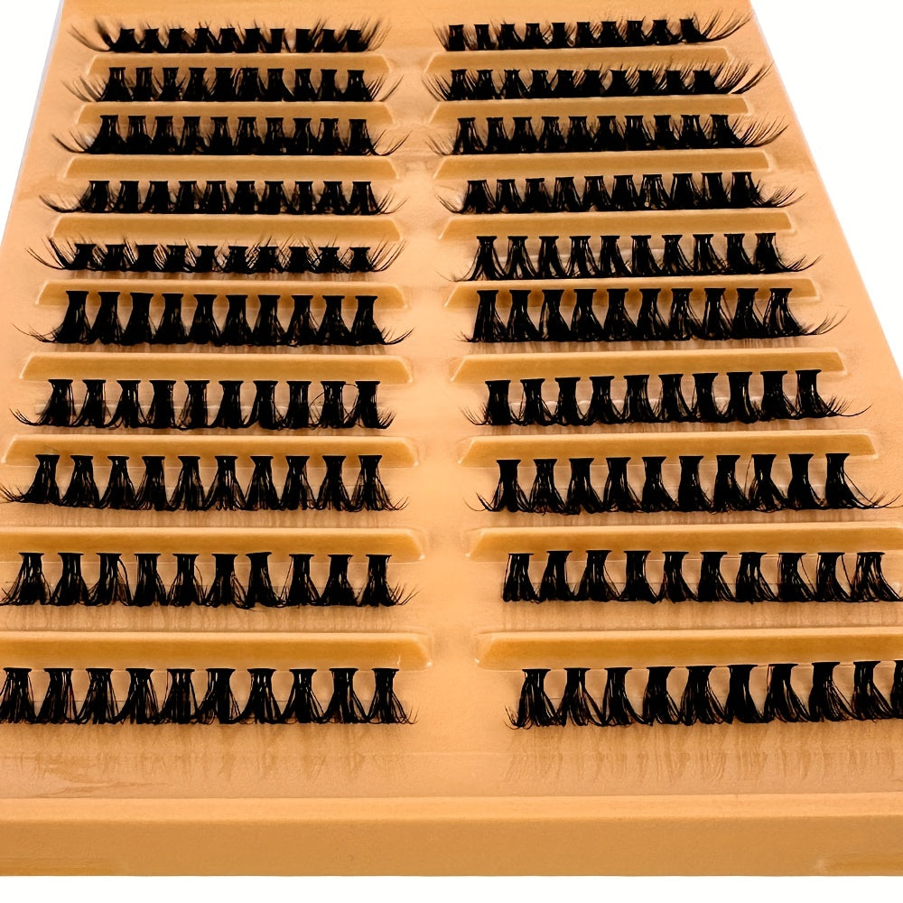 200pcs Faux Mink D Curling DIY Eyelash Clusters 30P 40P 10 16mm Mixed