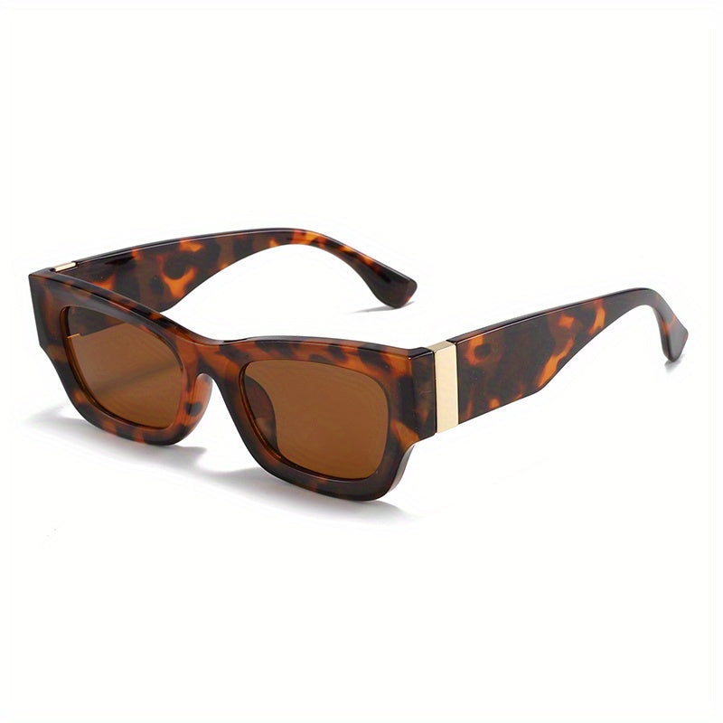 Square Frame Sunglasses Wide Temple Polarized Glasses