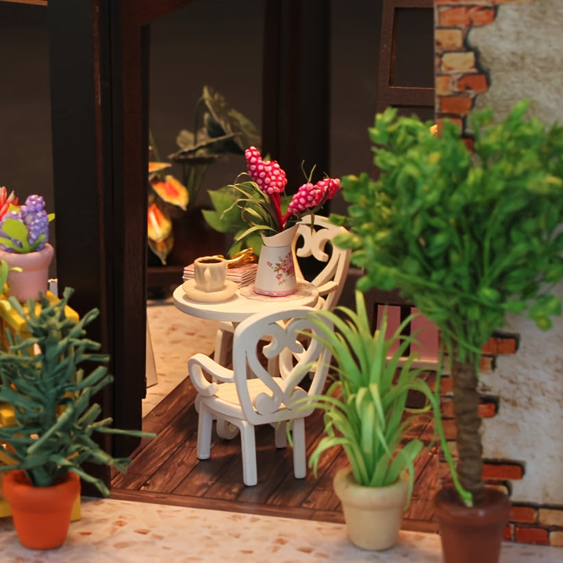 DIY Dollhouse Kit Time Travel Cafe Theme Mixed
